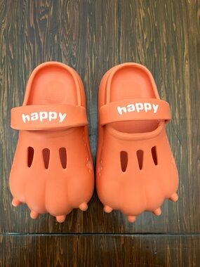 New Happy Kids Orange Slip-On Clogs
